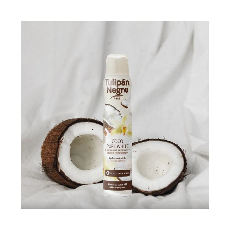 DÉODORANT SPRAY TULIPAN NEGRO COCO PURE WHITE