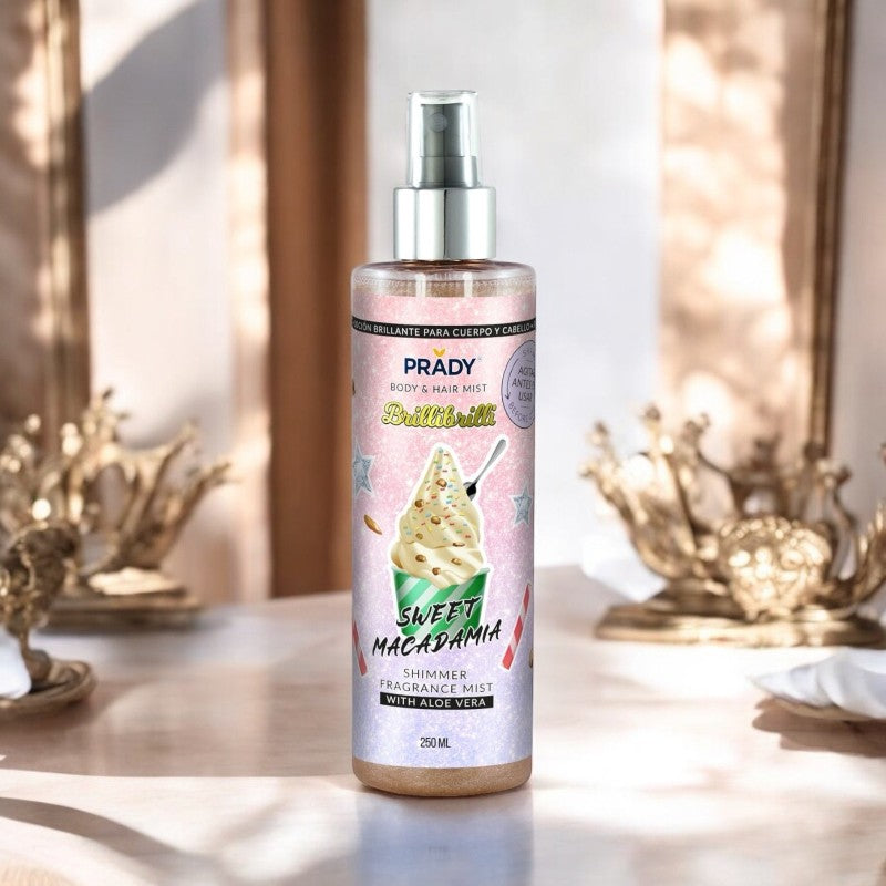 BRUME SCINTILLANTE CORPS ET CHEVEUX PRADY SWEET MACADAMIA PRADY 250ML