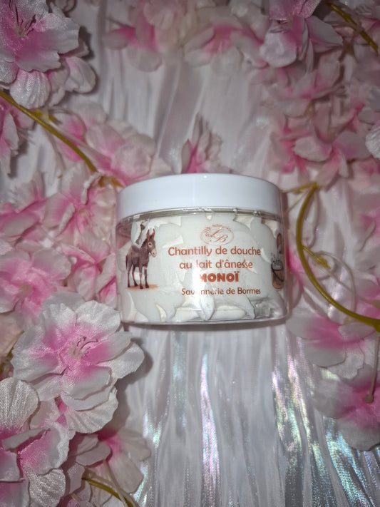 Chantilly de douche et bain au lait d'ânesse Monoï 100g